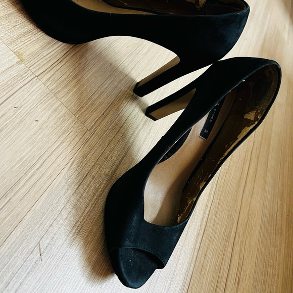 Mango Platform Peep-toe Stilettos Heels - Picture 4 of 10
